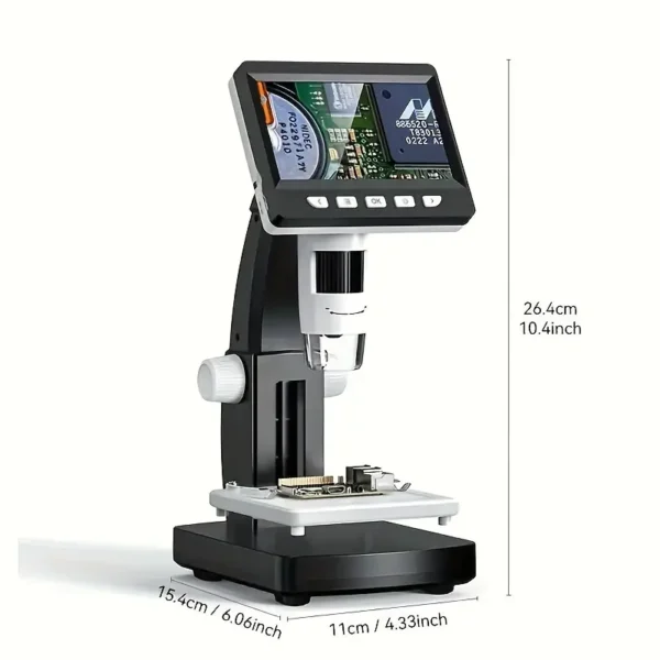 Coin Microscope,LCD Digital Microscope with Stage, Coin Magnifier with 8 Adjustable LED Lights,10.92 cm Poket Minimicroscope for Error Coins,PC View Compatible with Windows